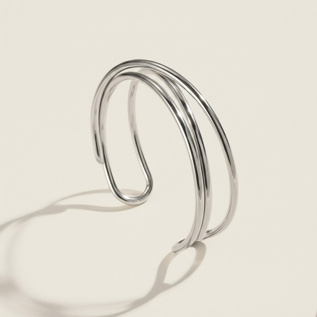 Simple-line open bracelet