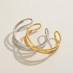 Simple-line open bracelet