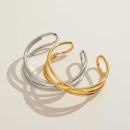 Simple-line open bracelet