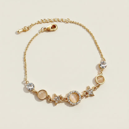 Cat-Eye & Crystal Star Bracelet