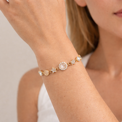 Cat-Eye & Crystal Star Bracelet