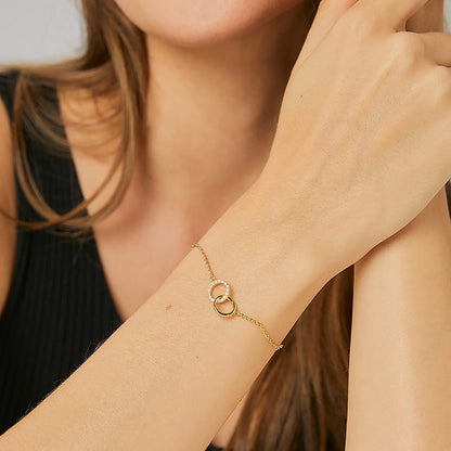 Interlocking Double Circle Bracelet