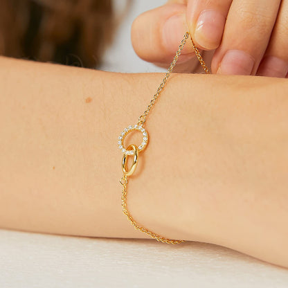 Interlocking Double Circle Bracelet