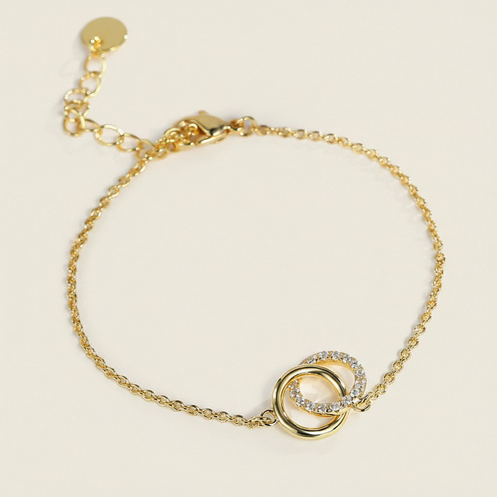 Interlocking Double Circle Bracelet