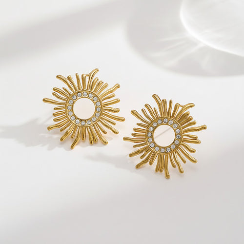 Radiant Sunburst Stud Earrings